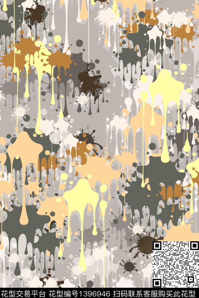 时尚抽象可爱俏皮数码印花华亿平台下载（图片编号: 1396946） - 瓦栏（Walan）