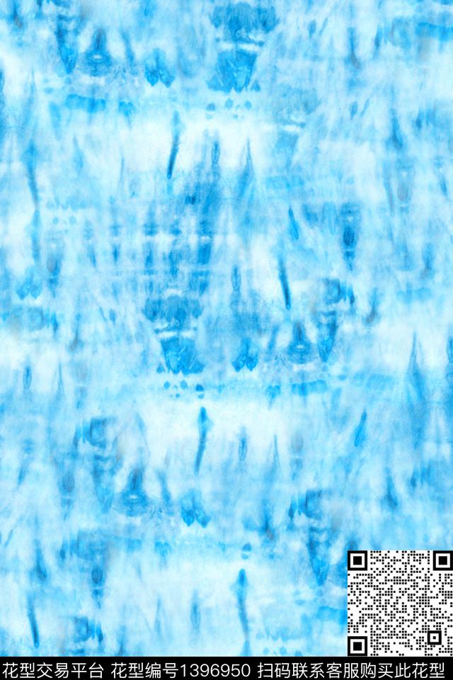 扎染华亿平台大牌风清新时尚数码印花华亿平台下载（图片编号: 1396950） - 瓦栏（Walan）