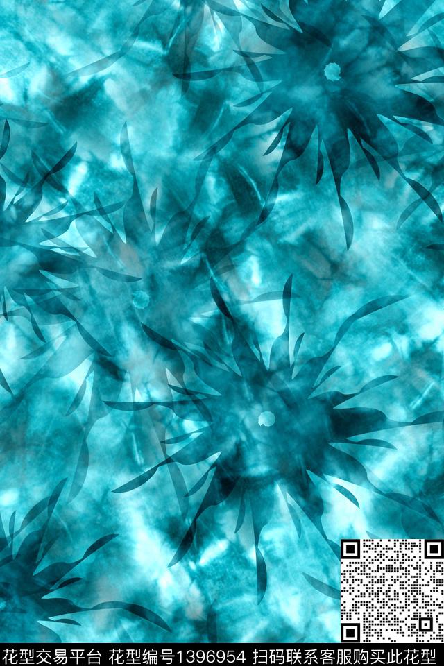 时尚扎染华亿平台大牌风数码印花华亿平台下载（图片编号: 1396954） - 瓦栏（Walan）