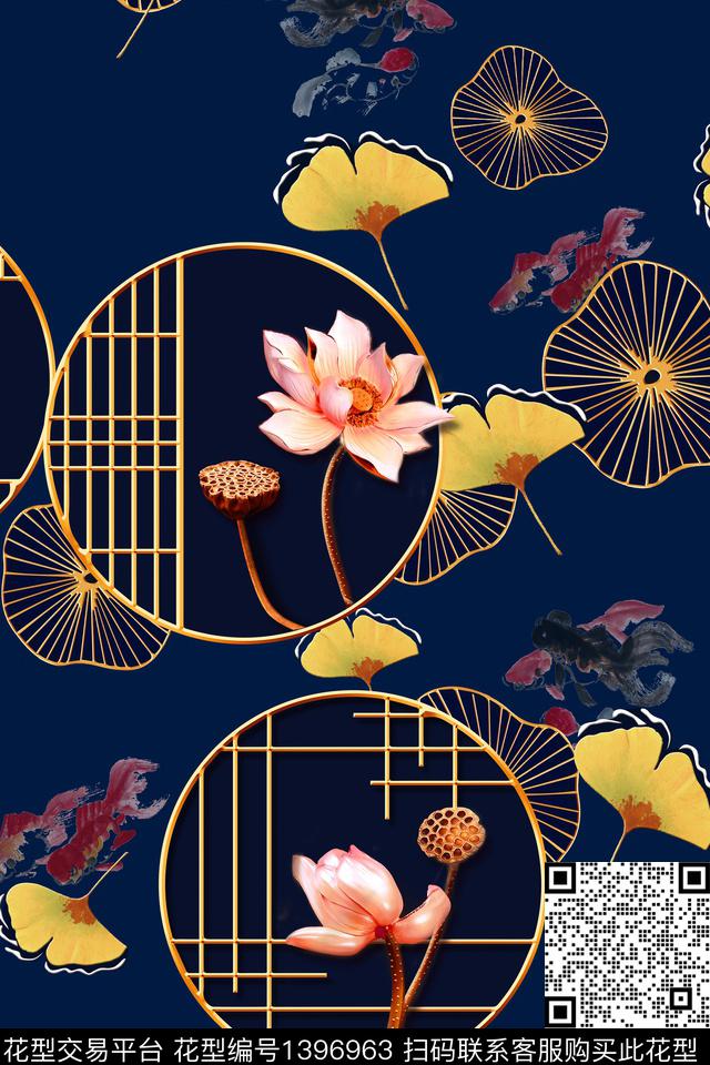 彩底花卉民族花卉满版散花数码印花华亿平台下载（图片编号: 1396963） - 瓦栏（Walan）