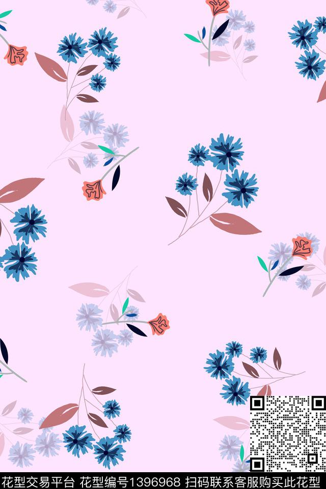 连衣裙清爽小碎花数码印花华亿平台下载（图片编号: 1396968） - 瓦栏（Walan）