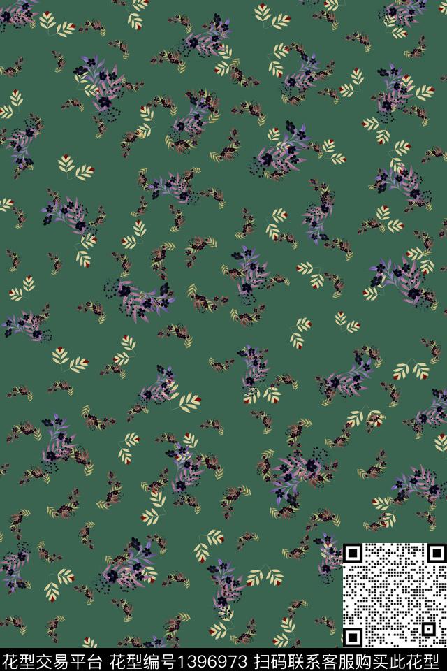 连衣裙女装小碎花数码印花华亿平台下载（图片编号: 1396973） - 瓦栏（Walan）