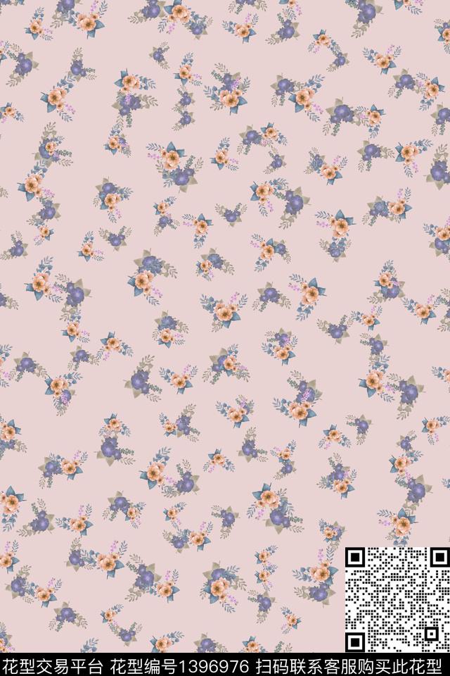 连衣裙女装小碎花数码印花华亿平台下载（图片编号: 1396976） - 瓦栏（Walan）