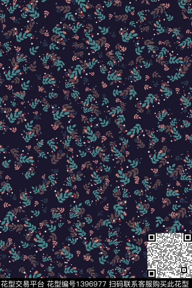 连衣裙女装小碎花数码印花华亿平台下载（图片编号: 1396977） - 瓦栏（Walan）