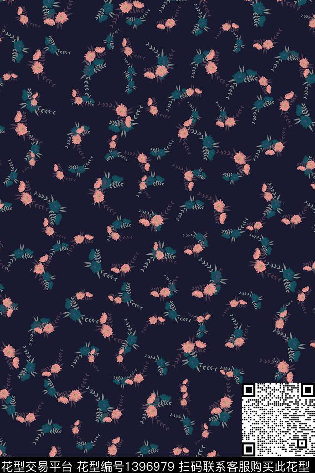 连衣裙女装小碎花数码印花华亿平台下载（图片编号: 1396979） - 瓦栏（Walan）