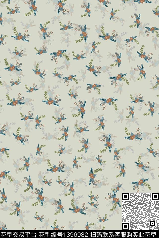 连衣裙女装小碎花数码印花华亿平台下载（图片编号: 1396982） - 瓦栏（Walan）