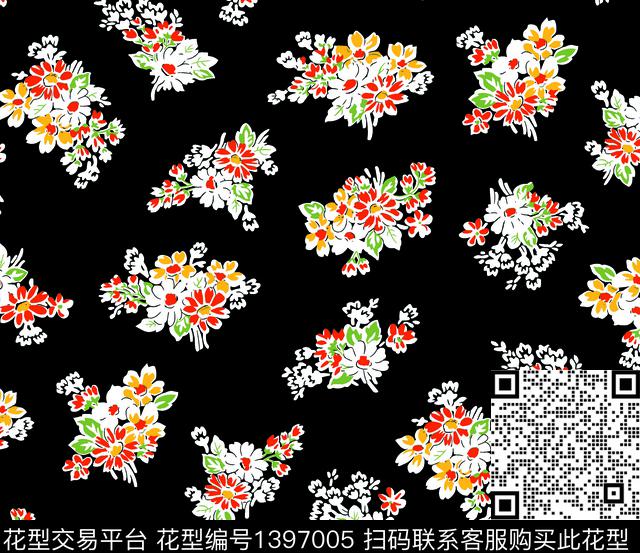 女装花卉小碎花数码印花华亿平台下载（图片编号: 1397005） - 瓦栏（Walan）