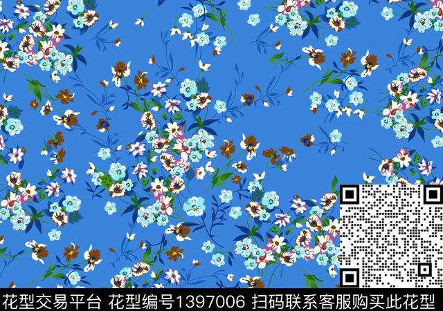 女装花卉小碎花数码印花华亿平台下载（图片编号: 1397006） - 瓦栏（Walan）
