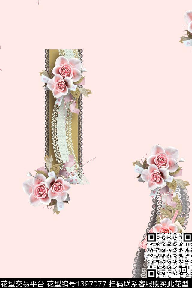 数码华亿平台花卉大牌风数码印花华亿平台下载（图片编号: 1397077） - 瓦栏（Walan）