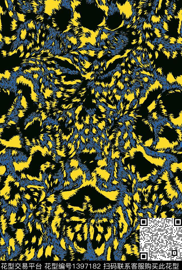 肌理豹纹纹理数码印花华亿平台下载（图片编号: 1397182） - 瓦栏（Walan）