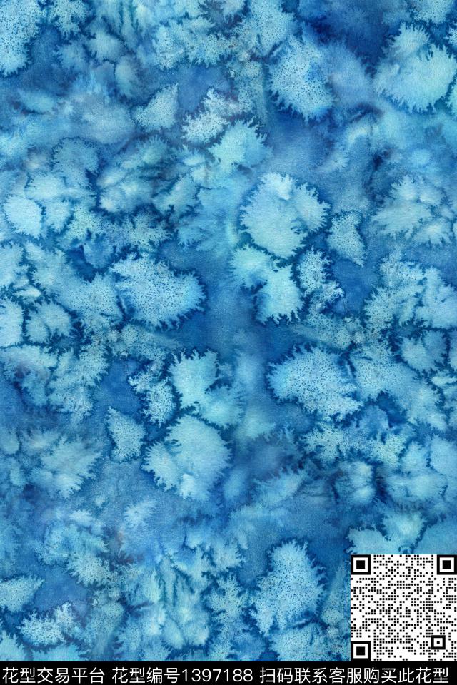 肌理男装满版花扎染华亿平台数码印花华亿平台下载（图片编号: 1397188） - 瓦栏（Walan）