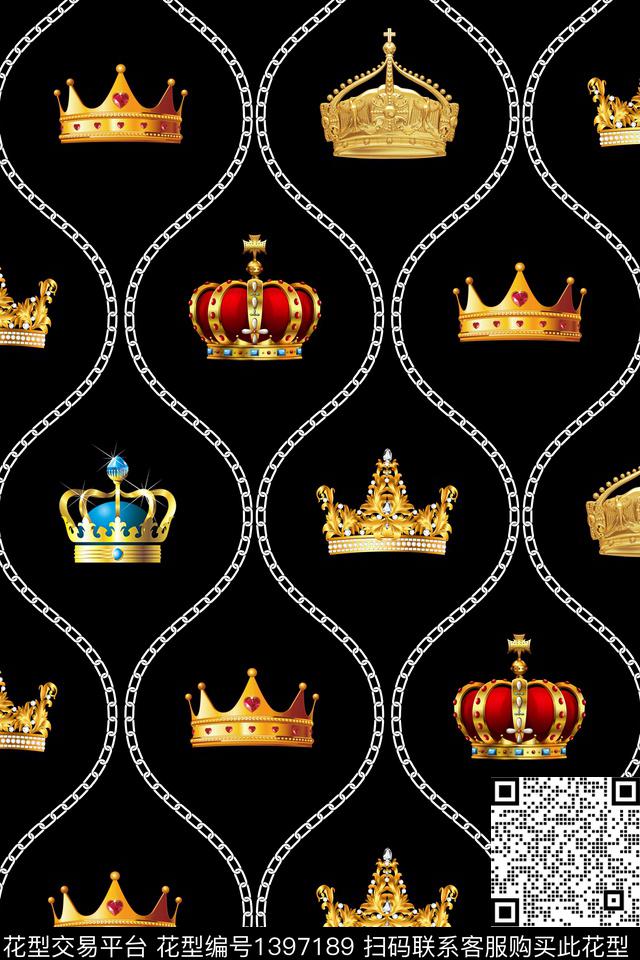 几何链条珠宝宝石数码印花华亿平台下载（图片编号: 1397189） - 瓦栏（Walan）