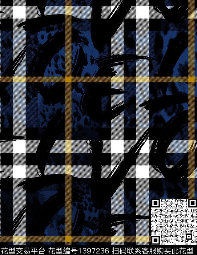 字母数码华亿平台格子数码印花华亿平台下载（图片编号: 1397236） - 瓦栏（Walan）