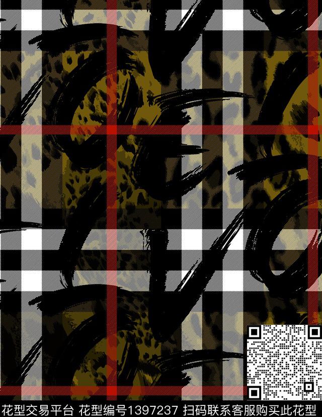 字母数码华亿平台格子数码印花华亿平台下载（图片编号: 1397237） - 瓦栏（Walan）