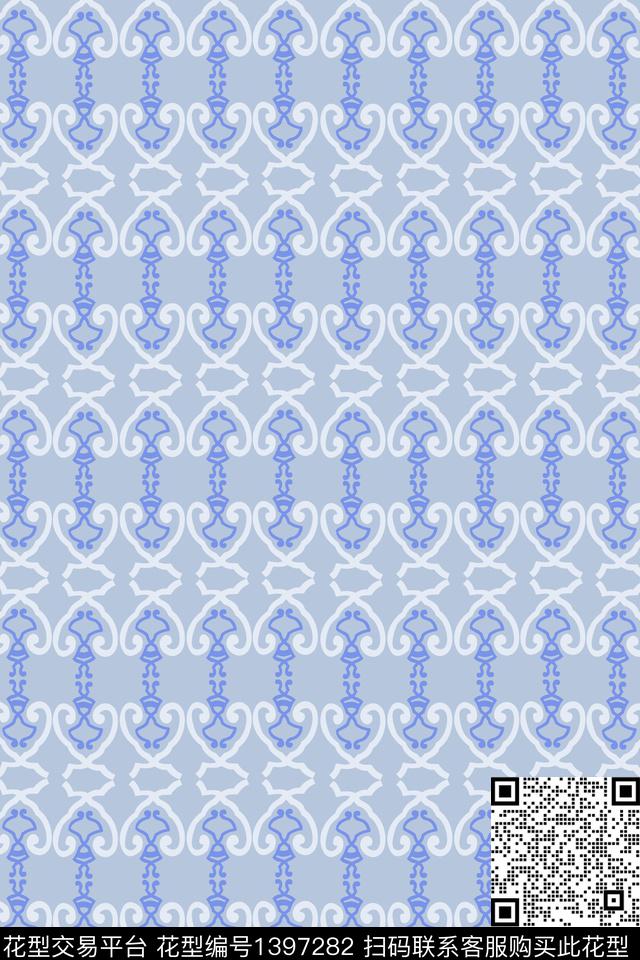 民族风趣味格子传统印花华亿平台下载（图片编号: 1397282） - 瓦栏（Walan）