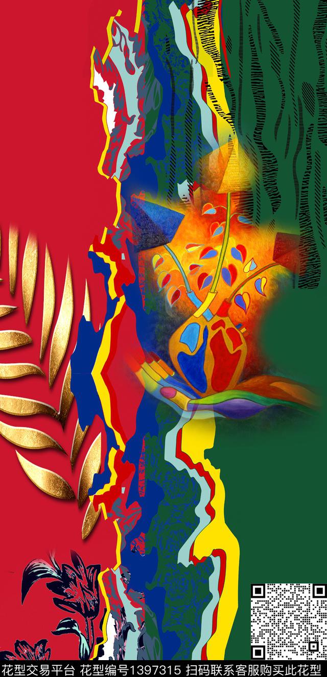 几何数码华亿平台油画华亿平台数码印花华亿平台下载（图片编号: 1397315） - 瓦栏（Walan）