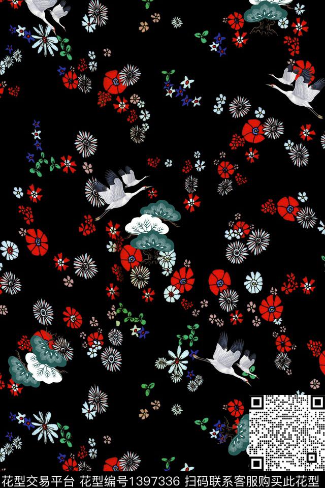 几何数码华亿平台花卉数码印花华亿平台下载（图片编号: 1397336） - 瓦栏（Walan）