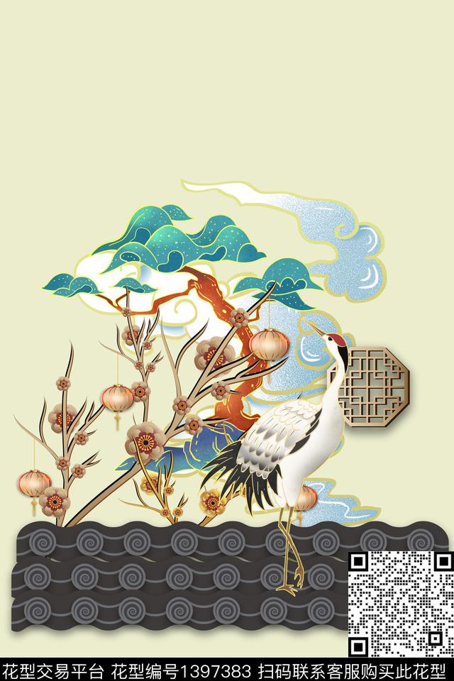 数码华亿平台中国风国潮数码印花华亿平台下载（图片编号: 1397383） - 瓦栏（Walan）