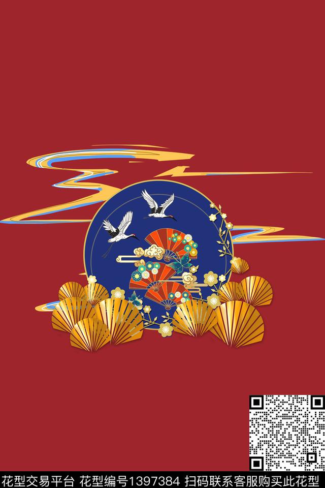 数码华亿平台中国风国潮数码印花华亿平台下载（图片编号: 1397384） - 瓦栏（Walan）