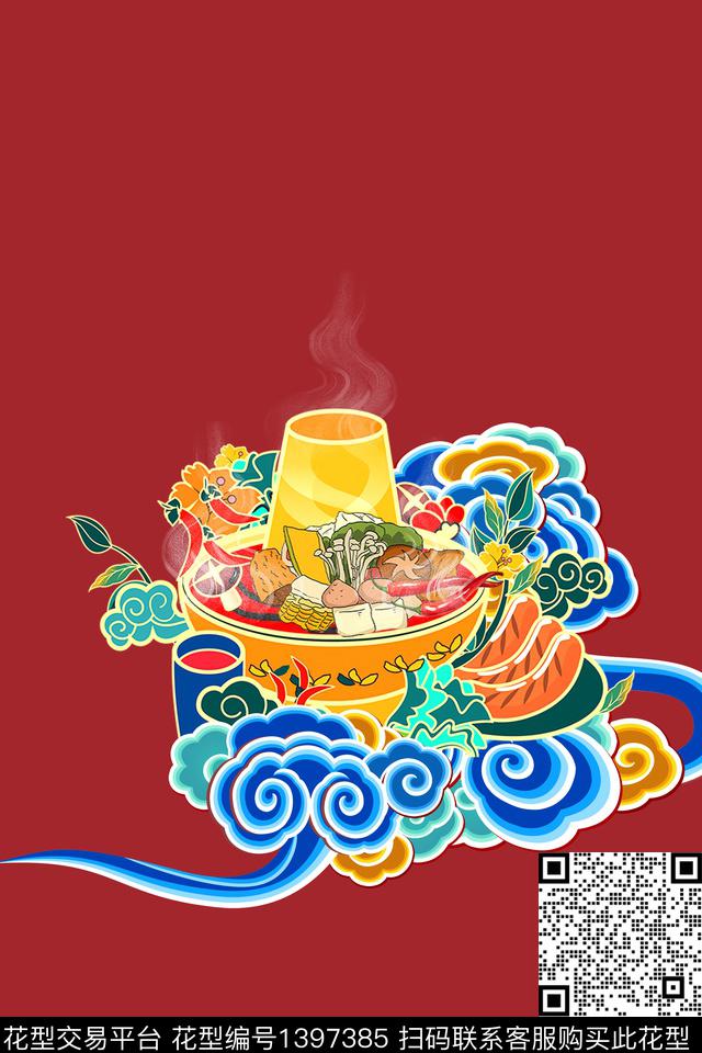 数码华亿平台中国风国潮数码印花华亿平台下载（图片编号: 1397385） - 瓦栏（Walan）