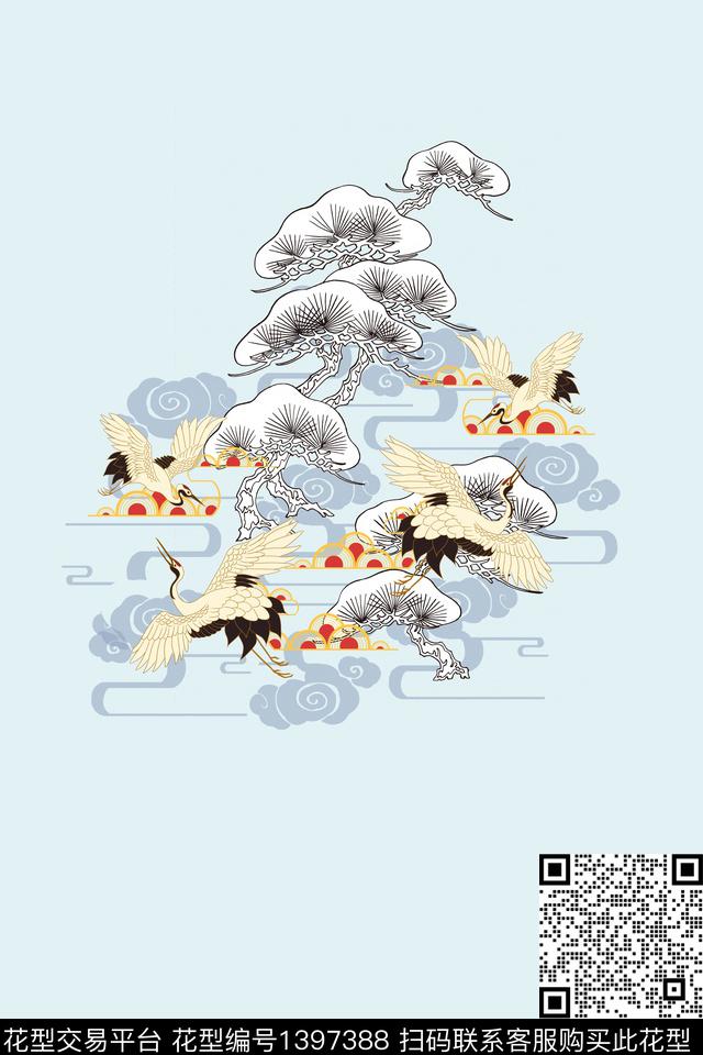 数码华亿平台中国风国潮数码印花华亿平台下载（图片编号: 1397388） - 瓦栏（Walan）