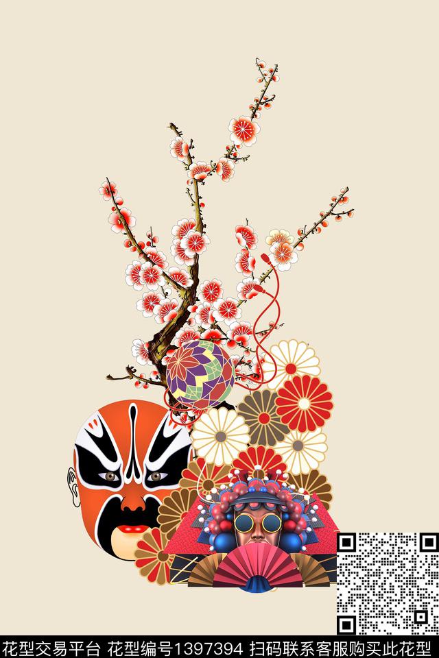 数码华亿平台中国风国潮数码印花华亿平台下载（图片编号: 1397394） - 瓦栏（Walan）