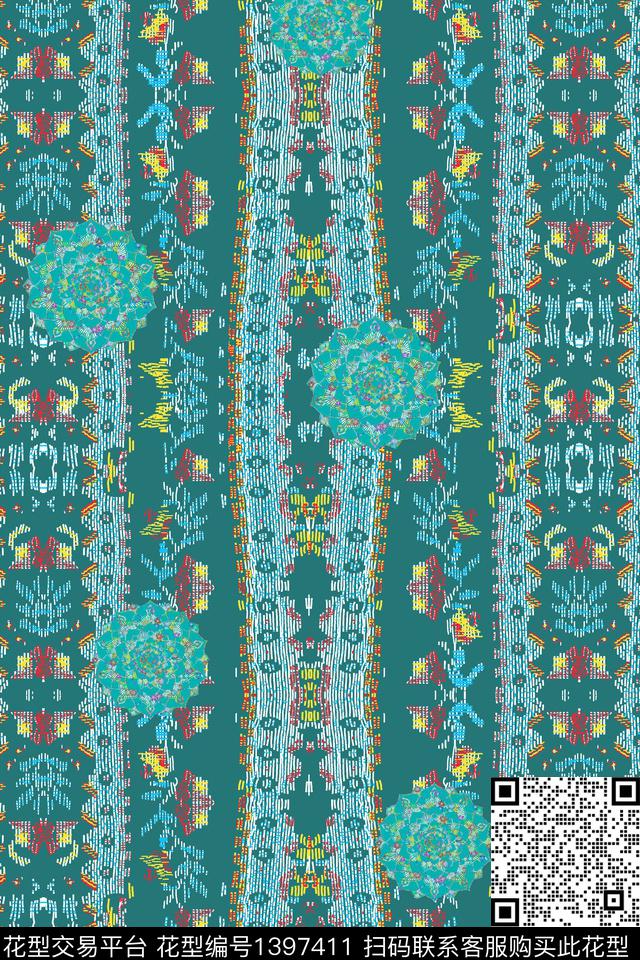 数码华亿平台大牌风条纹数码印花华亿平台下载（图片编号: 1397411） - 瓦栏（Walan）