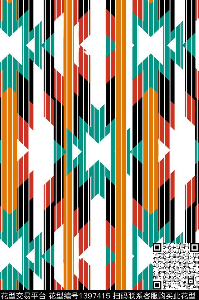 数码华亿平台大牌风条纹数码印花华亿平台下载（图片编号: 1397415） - 瓦栏（Walan）