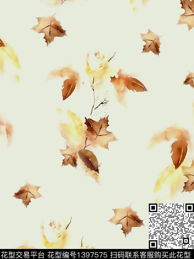 水彩欧美印花数码印花华亿平台下载（图片编号: 1397575） - 瓦栏（Walan）