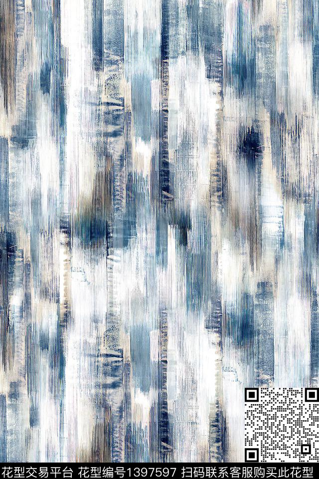 肌理扎染华亿平台大牌风数码印花华亿平台下载（图片编号: 1397597） - 瓦栏（Walan）