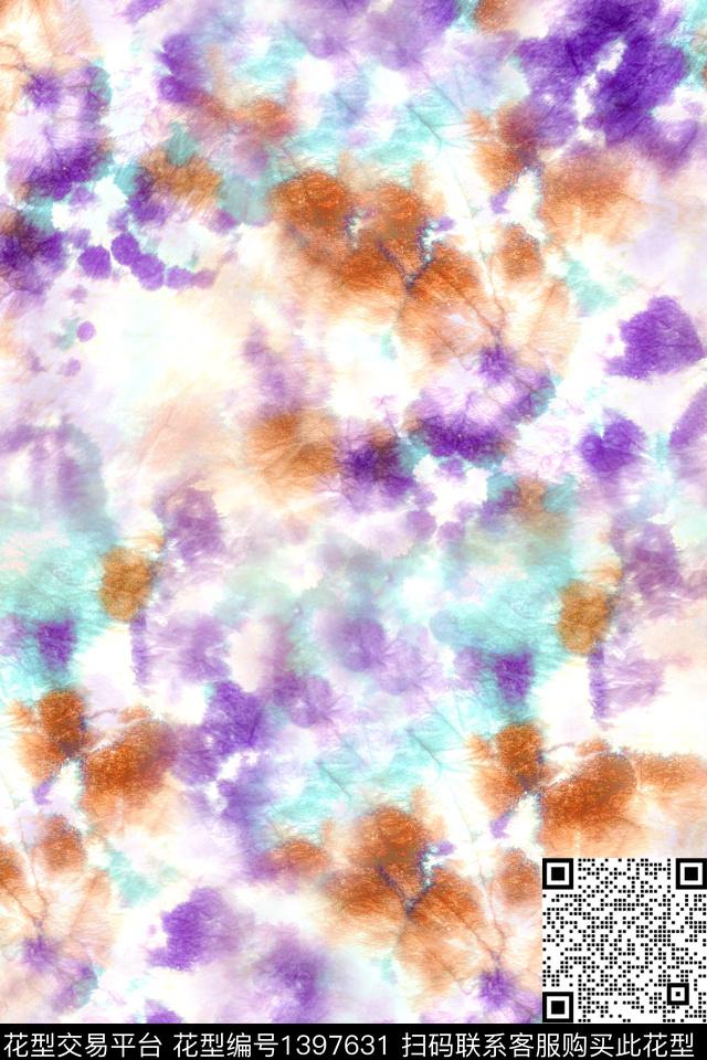 时尚肌理扎染华亿平台数码印花华亿平台下载（图片编号: 1397631） - 瓦栏（Walan）