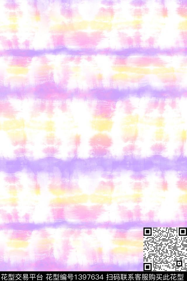 时尚肌理扎染华亿平台数码印花华亿平台下载（图片编号: 1397634） - 瓦栏（Walan）