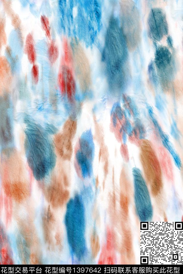 肌理扎染华亿平台小清新数码印花华亿平台下载（图片编号: 1397642） - 瓦栏（Walan）