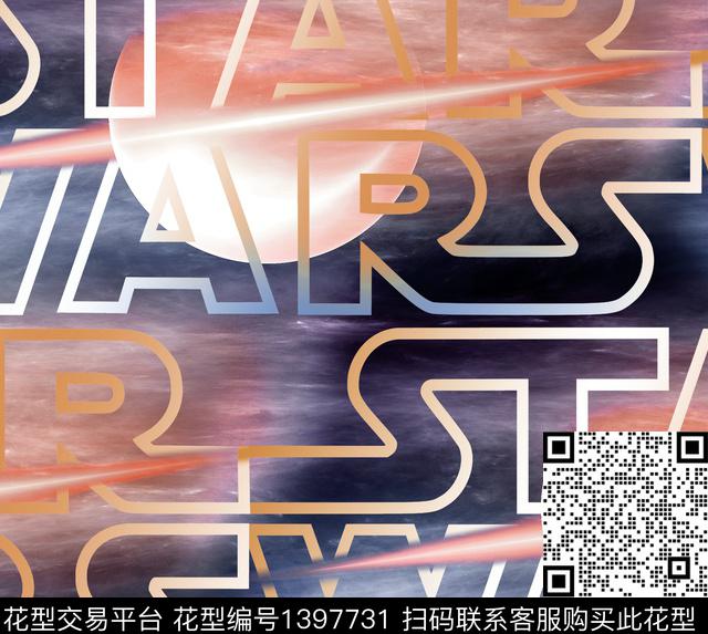 字母宇宙星战数码印花华亿平台下载（图片编号: 1397731） - 瓦栏（Walan）