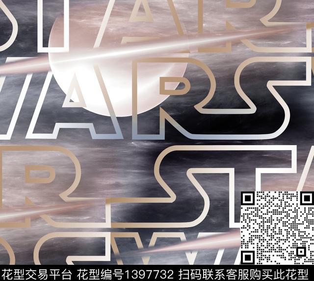 字母宇宙星战数码印花华亿平台下载（图片编号: 1397732） - 瓦栏（Walan）