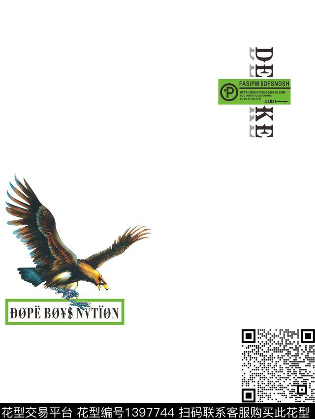 几何字母大牌风传统印花华亿平台下载（图片编号: 1397744） - 瓦栏（Walan）