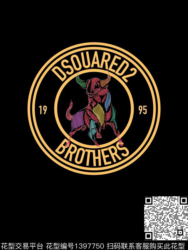 几何字母大牌风传统印花华亿平台下载（图片编号: 1397750） - 瓦栏（Walan）