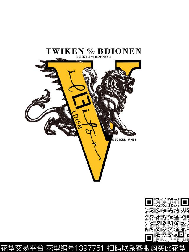 几何字母大牌风传统印花华亿平台下载（图片编号: 1397751） - 瓦栏（Walan）