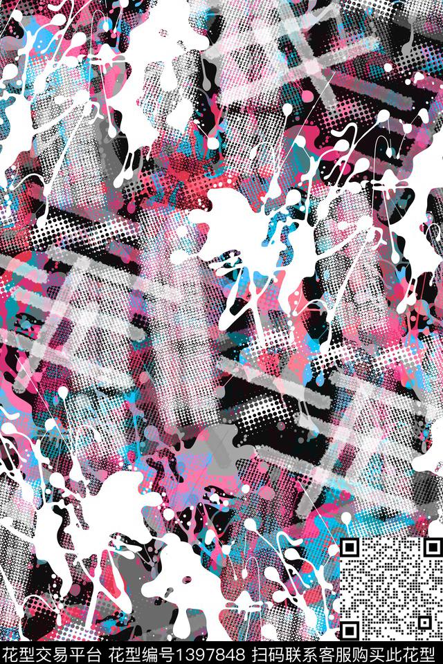 抽象男装家居服户外传统印花华亿平台下载（图片编号: 1397848） - 瓦栏（Walan）