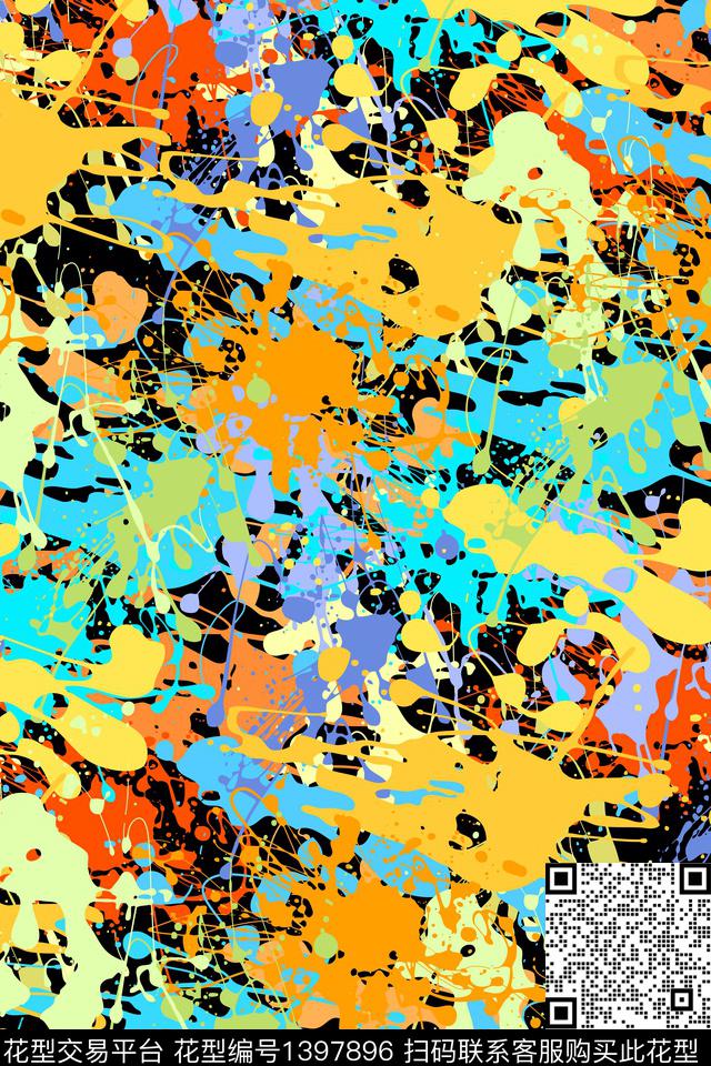 抽象男装家居服户外传统印花华亿平台下载（图片编号: 1397896） - 瓦栏（Walan）