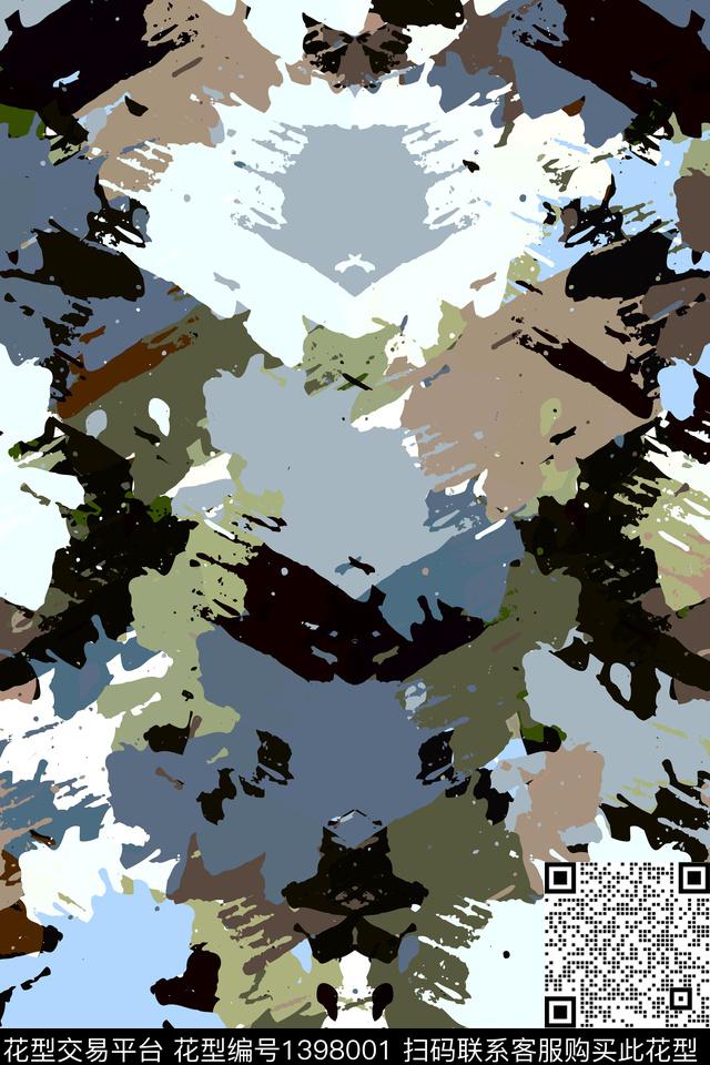 抽象男装家居服户外传统印花华亿平台下载（图片编号: 1398001） - 瓦栏（Walan）