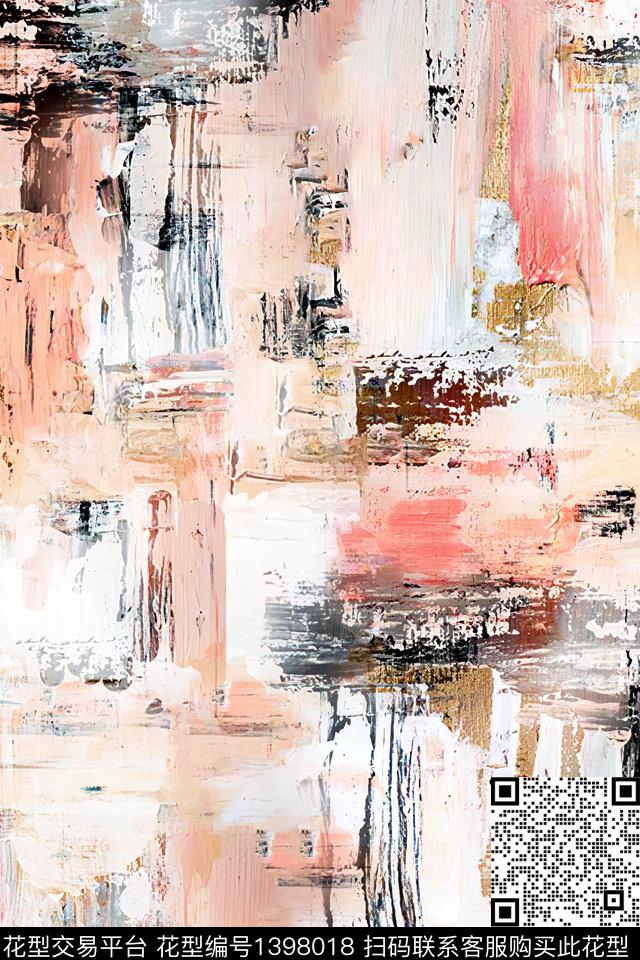 肌理抽象小清新数码印花华亿平台下载（图片编号: 1398018） - 瓦栏（Walan）