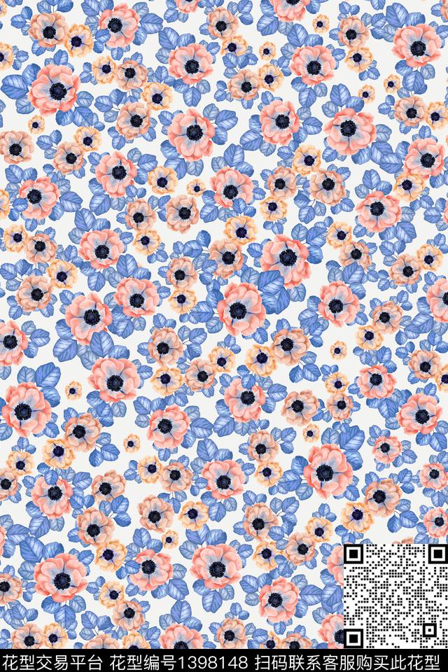 时尚大牌风小清新数码印花华亿平台下载（图片编号: 1398148） - 瓦栏（Walan）