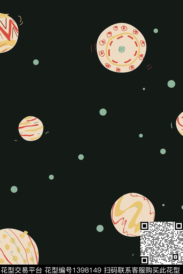 星空卡通童装数码印花华亿平台下载（图片编号: 1398149） - 瓦栏（Walan）