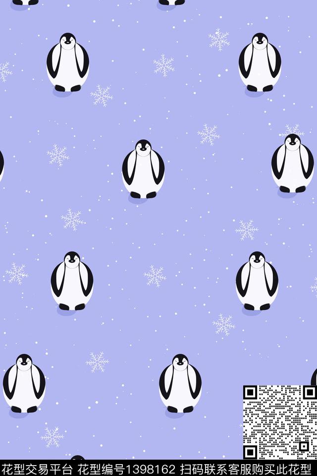 满天星卡通企鹅数码印花华亿平台下载（图片编号: 1398162） - 瓦栏（Walan）