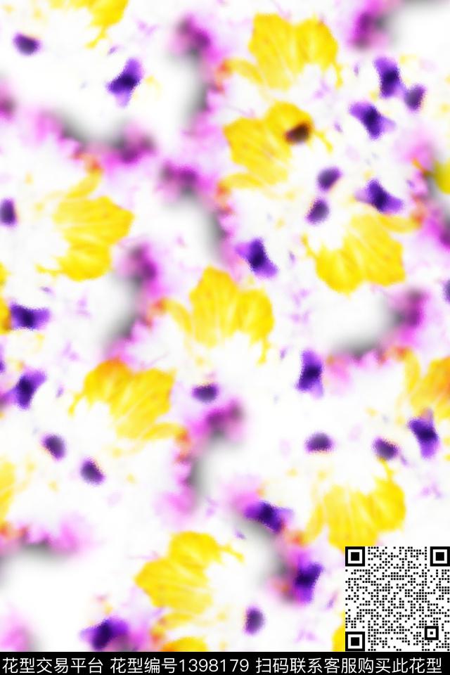 肌理女装扎染华亿平台数码印花华亿平台下载（图片编号: 1398179） - 瓦栏（Walan）