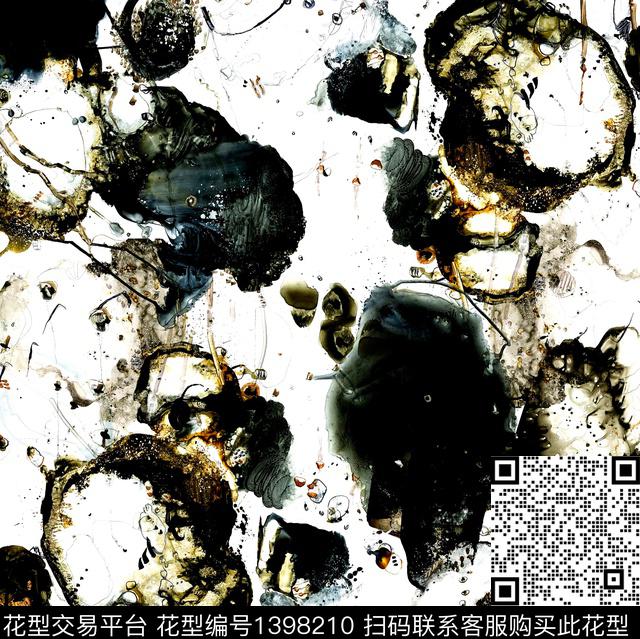 星空羽绒服手绘抽象数码印花华亿平台下载（图片编号: 1398210） - 瓦栏（Walan）