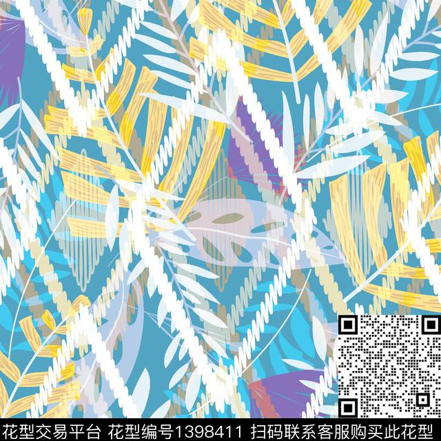 数码华亿平台扎染华亿平台花卉数码印花华亿平台下载（图片编号: 1398411） - 瓦栏（Walan）