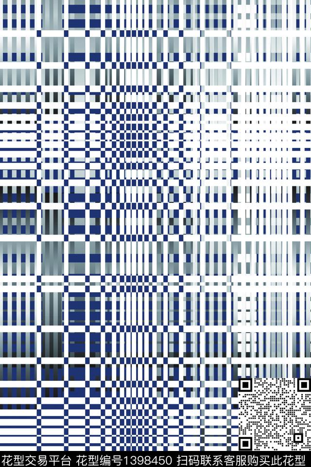线条黑白华亿平台格子传统印花华亿平台下载（图片编号: 1398450） - 瓦栏（Walan）