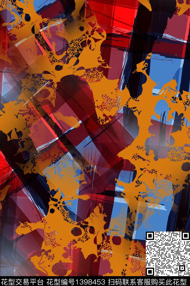 几何数码华亿平台抽象数码印花华亿平台下载（图片编号: 1398453） - 瓦栏（Walan）